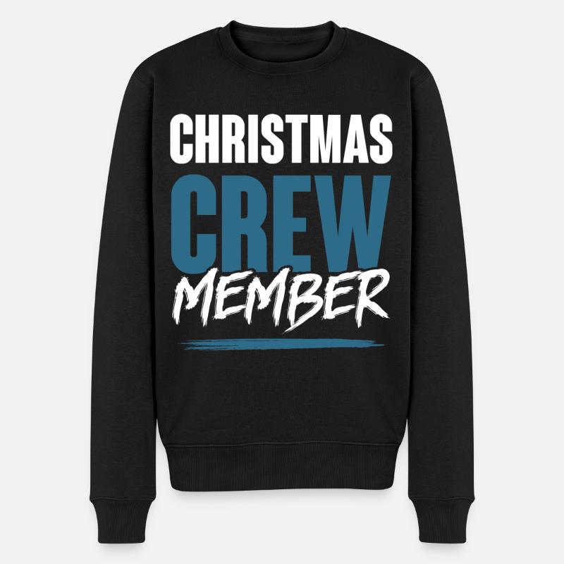 Christmas Crew - Männer Premium Bio Pullover - Schwarz