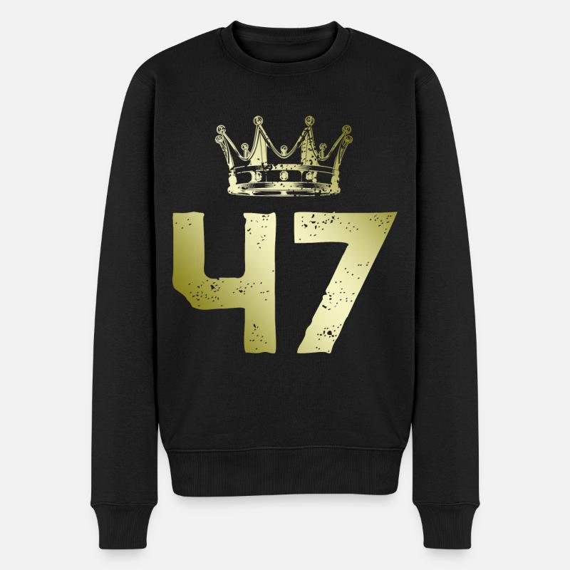 47 Couronne numérique - Pull Premium bio Homme - noir