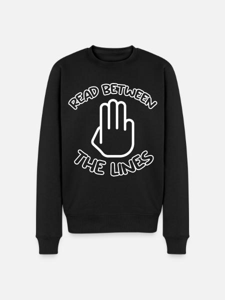 READ BETWEEN THE LINES - Men's Premium Organic Jumper - black