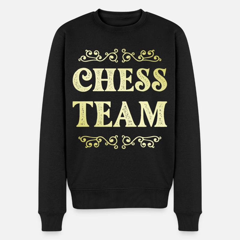 Chess Team - Männer Premium Bio Pullover - Schwarz
