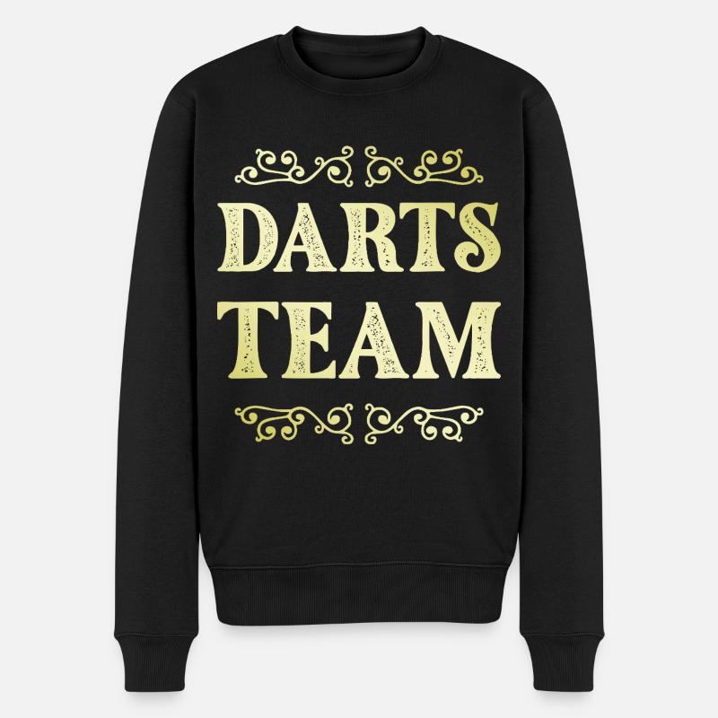 Darts Team - Männer Premium Bio Pullover - Schwarz