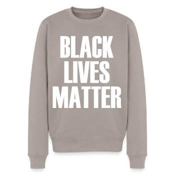 Black Lives Matter - Pull Premium bio Homme - taupe - Devant - Nico (187cm)