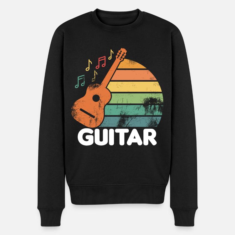 Guitare rétro - Pull Premium bio Homme - noir