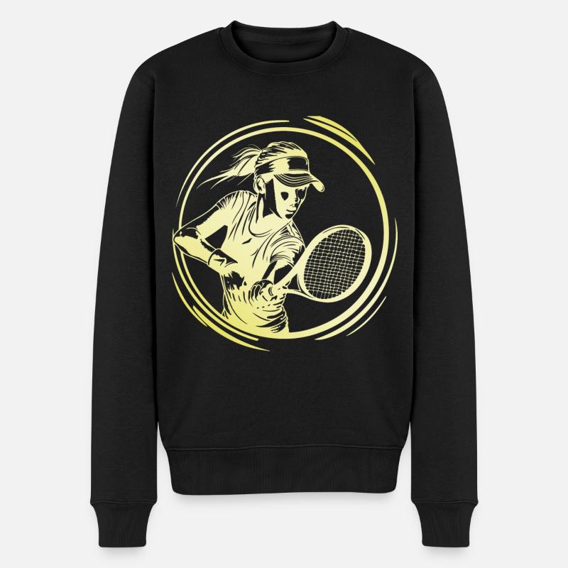 Joueur de tennis - Pull Premium bio Homme - noir