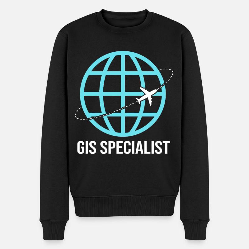 GIS-Analyst Kartografie Geografie Geography - Männer Premium Bio Pullover - Schwarz