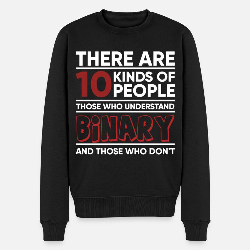 Es gibt 10 Arten von Menschen: Binär - Männer Premium Bio Pullover - Schwarz