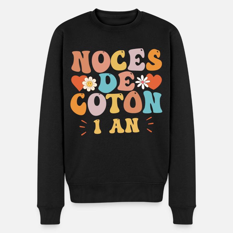 Noces de Coton - Pull Premium bio Homme - noir