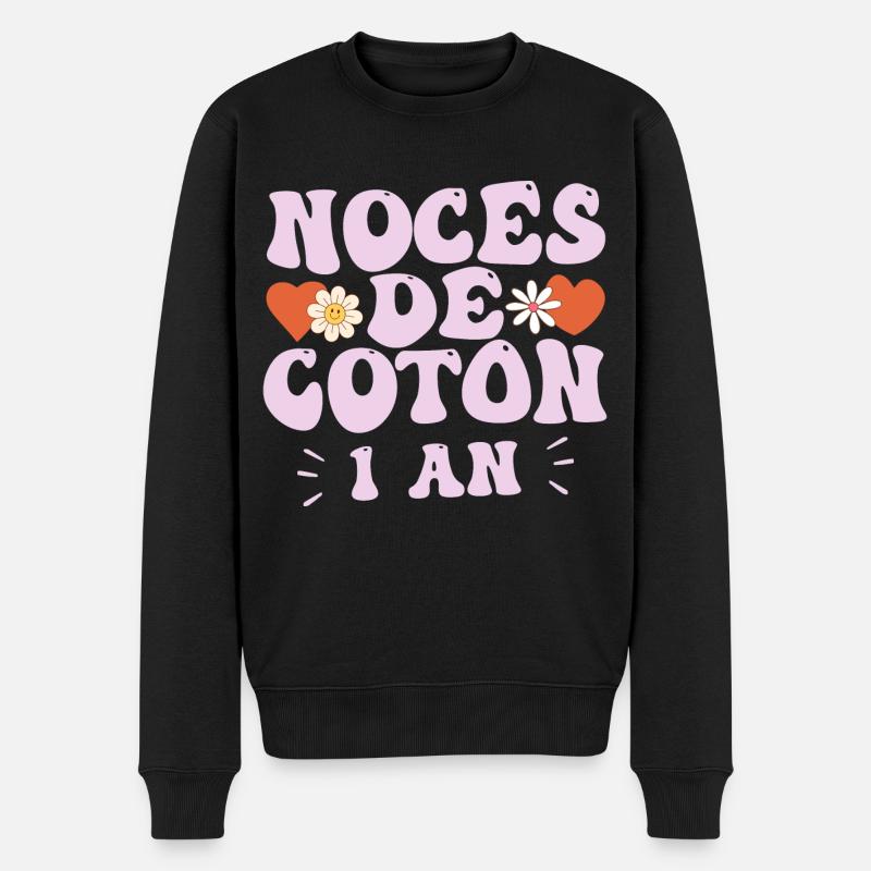 Noces de Coton - Pull Premium bio Homme - noir