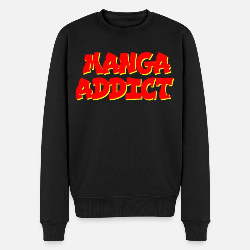 manga addict - Pull Premium bio Homme - noir