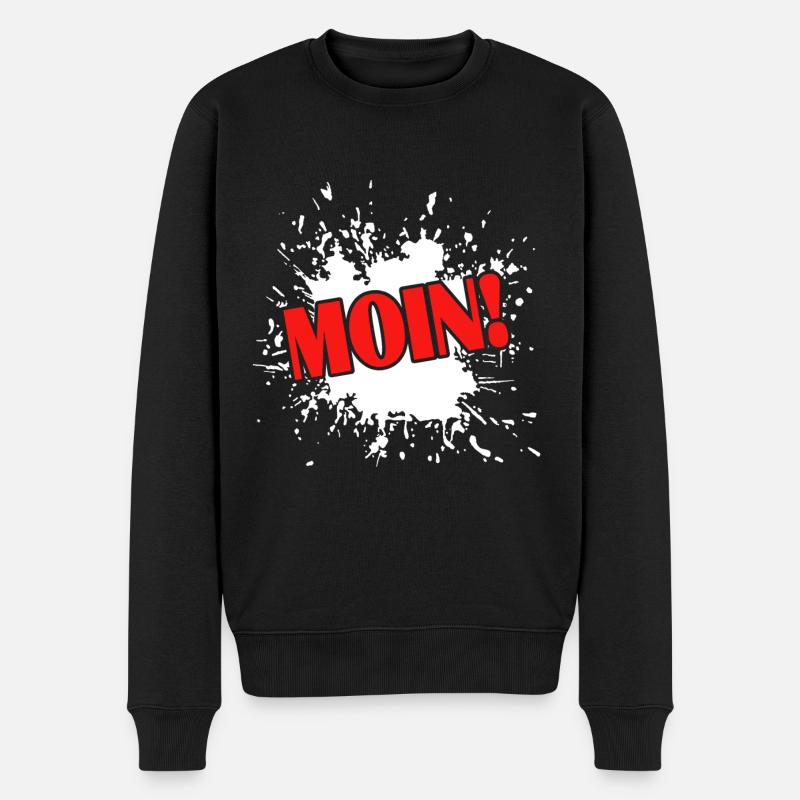 Moin - Männer Premium Bio Pullover - Schwarz