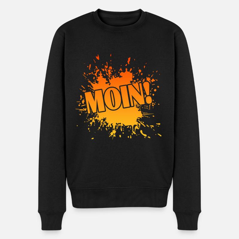 Moin Anker Hamburg Skipper - Männer Premium Bio Pullover - Schwarz