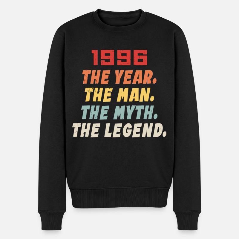 1996 Geburtstagsgeschenk, die Legenden geboren 1996 - Männer Premium Bio Pullover - Schwarz