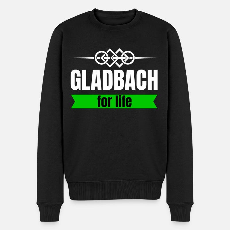 Mönchengladbach Gladbacher - Männer Premium Bio Pullover - Schwarz