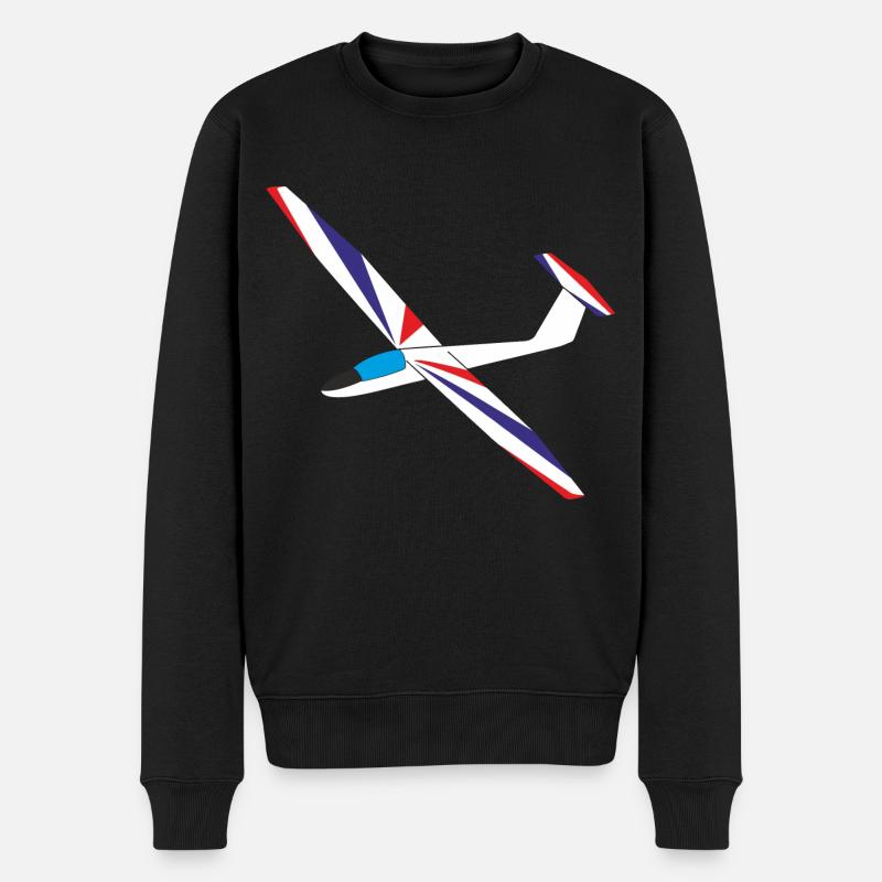 Pilatus B4 Segelflugzeug Segelflieger gleiten - Männer Premium Bio Pullover - Schwarz