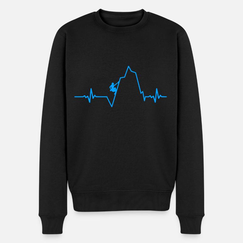 klettern berge - Männer Premium Bio Pullover - Schwarz