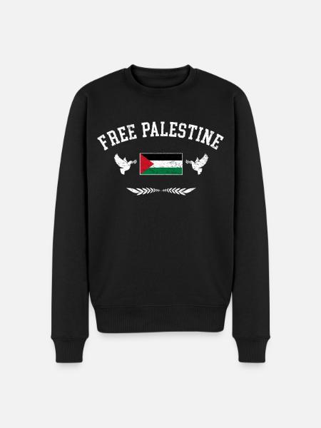 Free Palestine Freedom Palestine - Men's Premium Organic Jumper - black