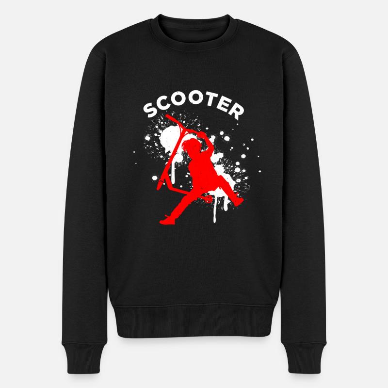 Freestyle Roller - Männer Premium Bio Pullover - Schwarz
