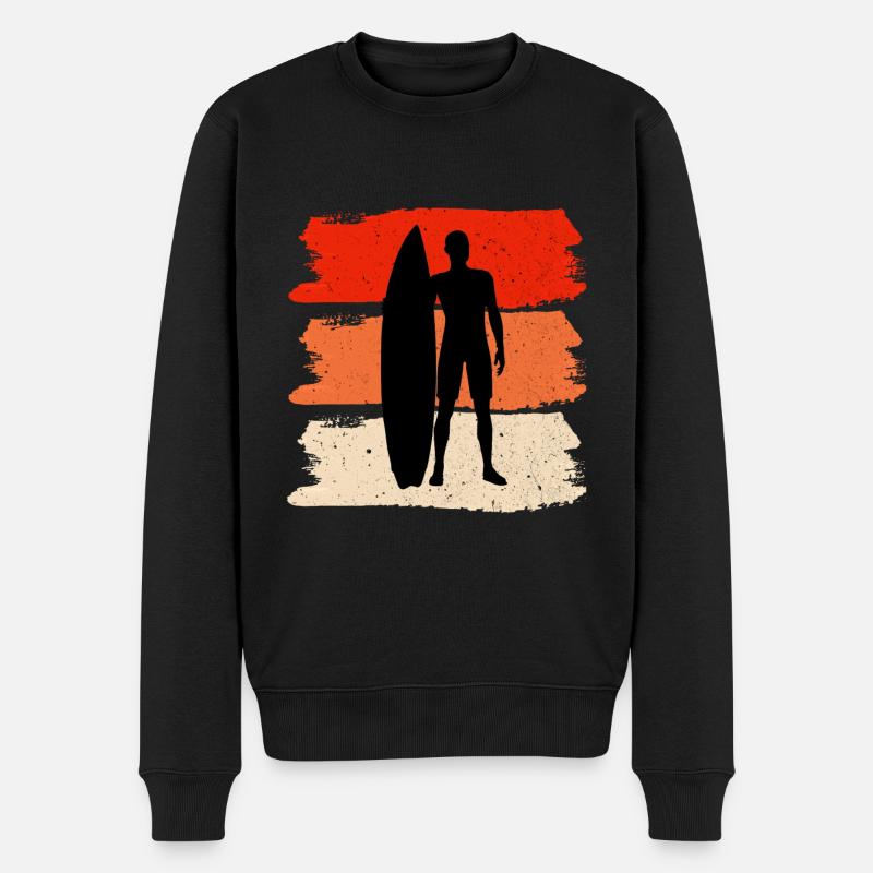 Surfing - Pull Premium bio Homme - noir