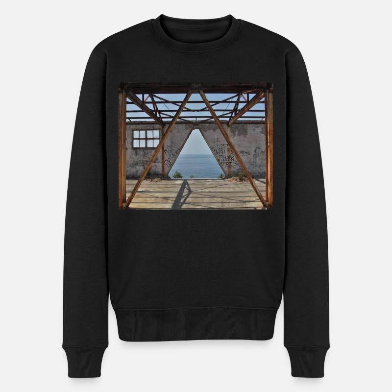 Dreieck - Männer Premium Bio Pullover - Schwarz