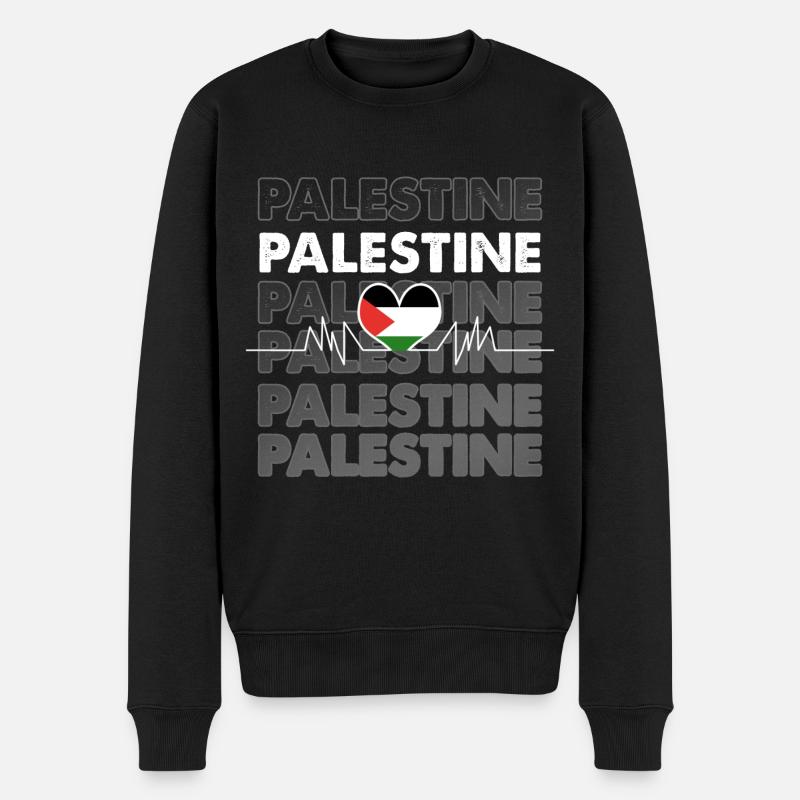 Palestine - Pull Premium bio Homme - noir