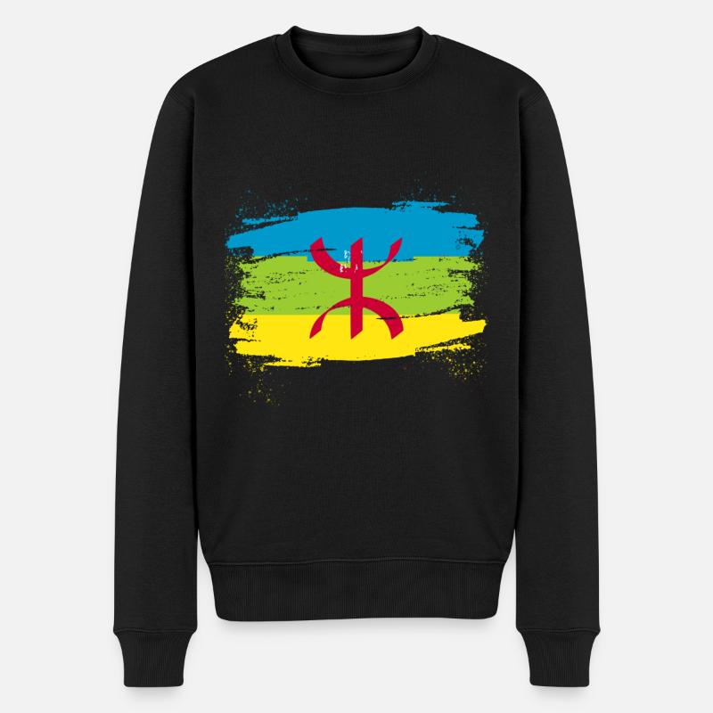 Amazigh - Pull Premium bio Homme - noir