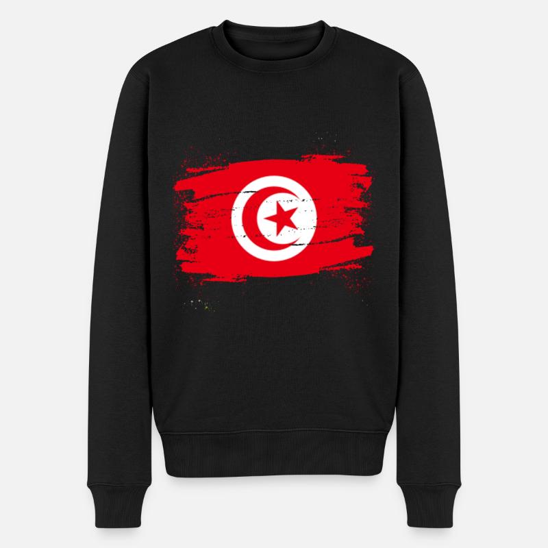 tunesien - Männer Premium Bio Pullover - Schwarz
