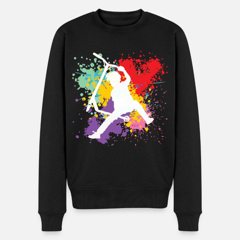 Freestyle-Roller - Männer Premium Bio Pullover - Schwarz