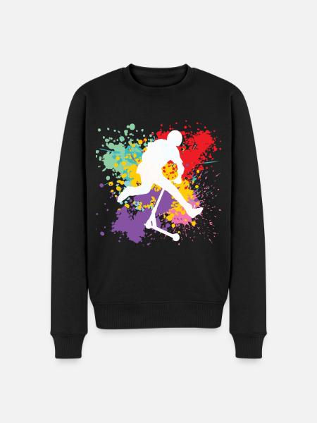 Freestyle-Roller - Männer Premium Bio Pullover - Schwarz