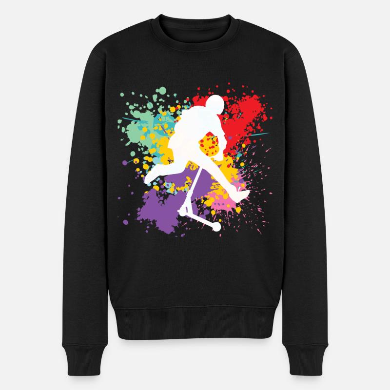 Freestyle-Roller - Männer Premium Bio Pullover - Schwarz