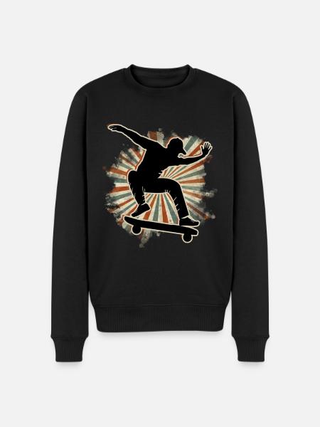 Skateboard Freestyle - Men's Premium Organic Jumper - black