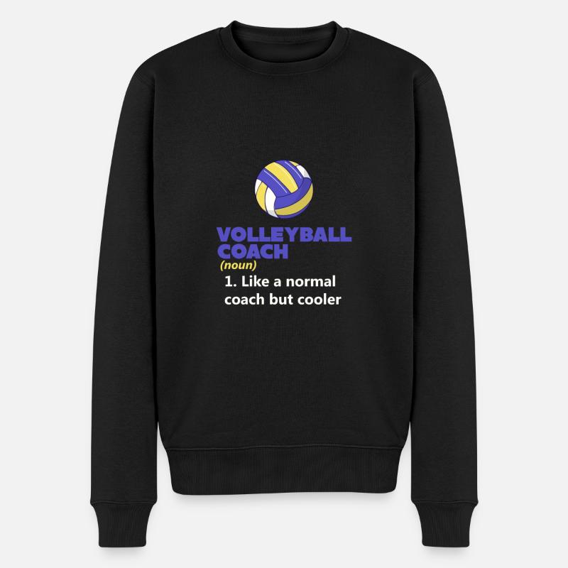 Définition de l’entraîneur de volleyball - Pull Premium bio Homme - noir