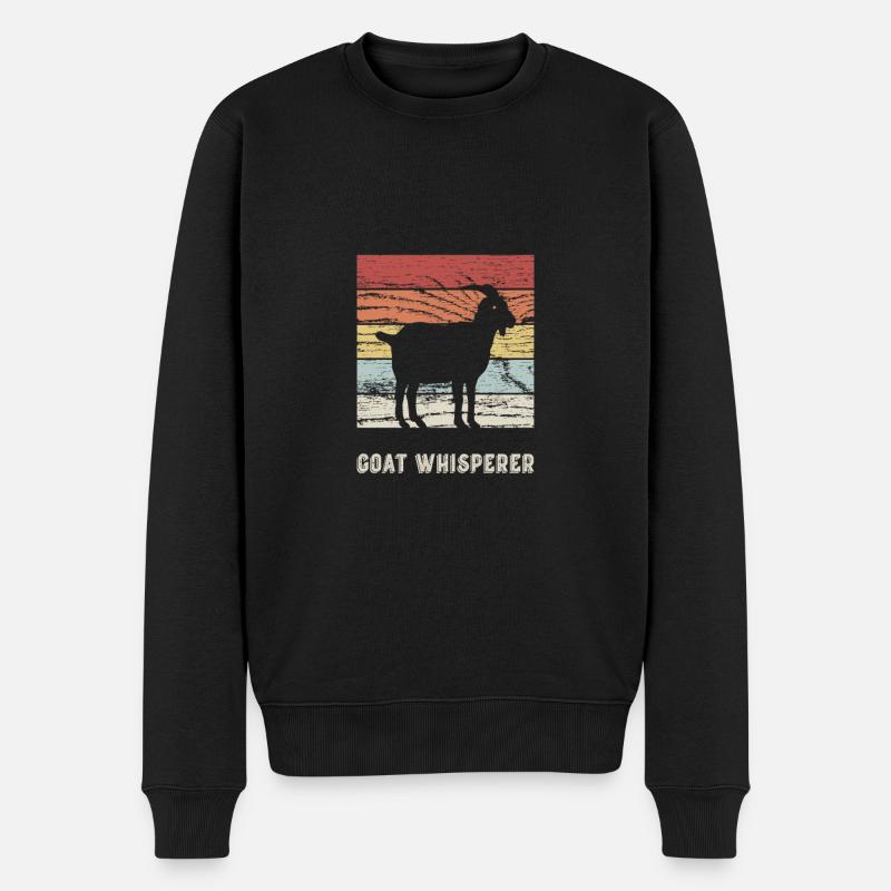 Ziege Ziegen Flüsterer - Männer Premium Bio Pullover - Schwarz