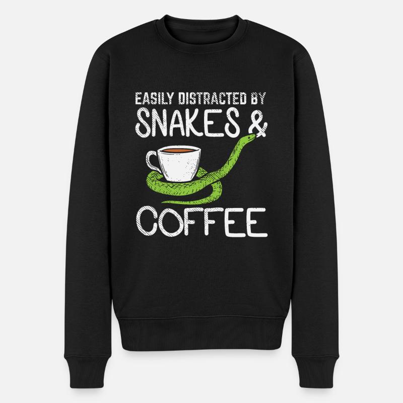 Files d’attente et café - Pull Premium bio Homme - noir