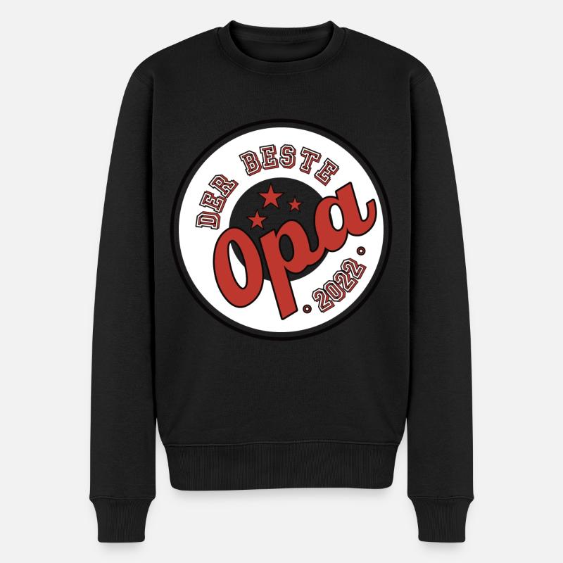 Der Beste Opa 2022 - Männer Premium Bio Pullover - Schwarz