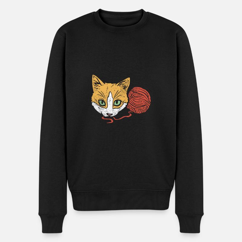 Crochet de fil de chat - Pull Premium bio Homme - noir