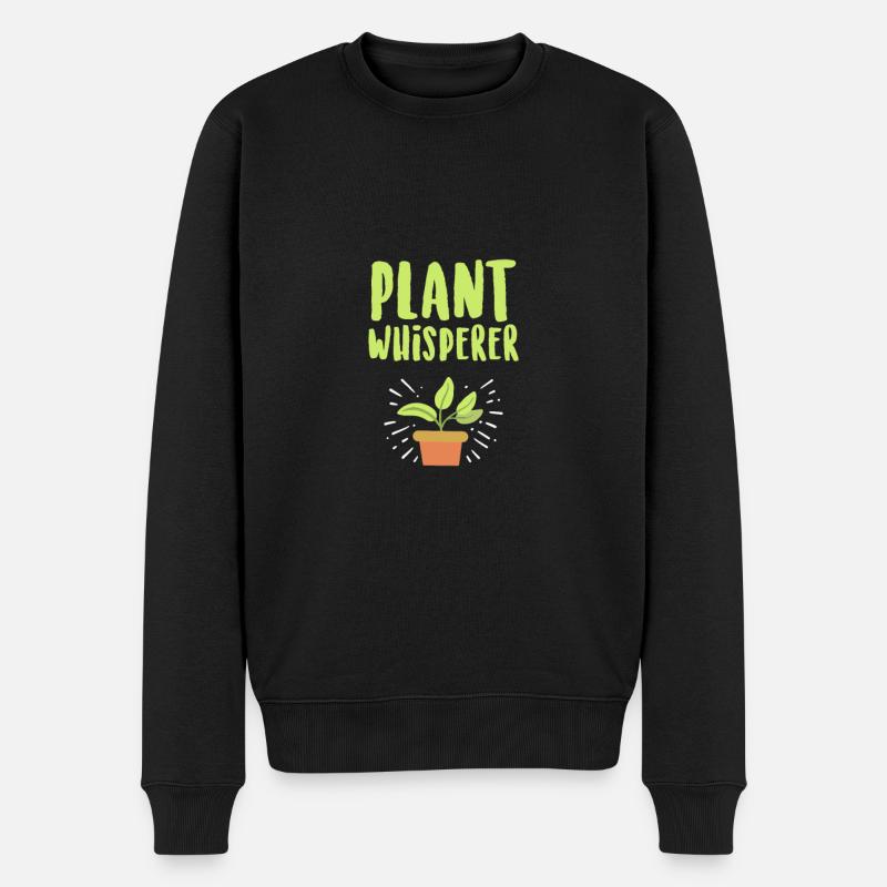 Pflanzen Flüsterer Gärtner - Männer Premium Bio Pullover - Schwarz