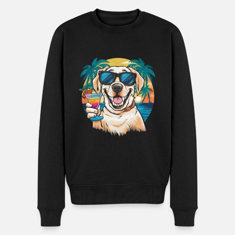 Mignon Labrador Retriever - Pull Premium bio Homme - noir