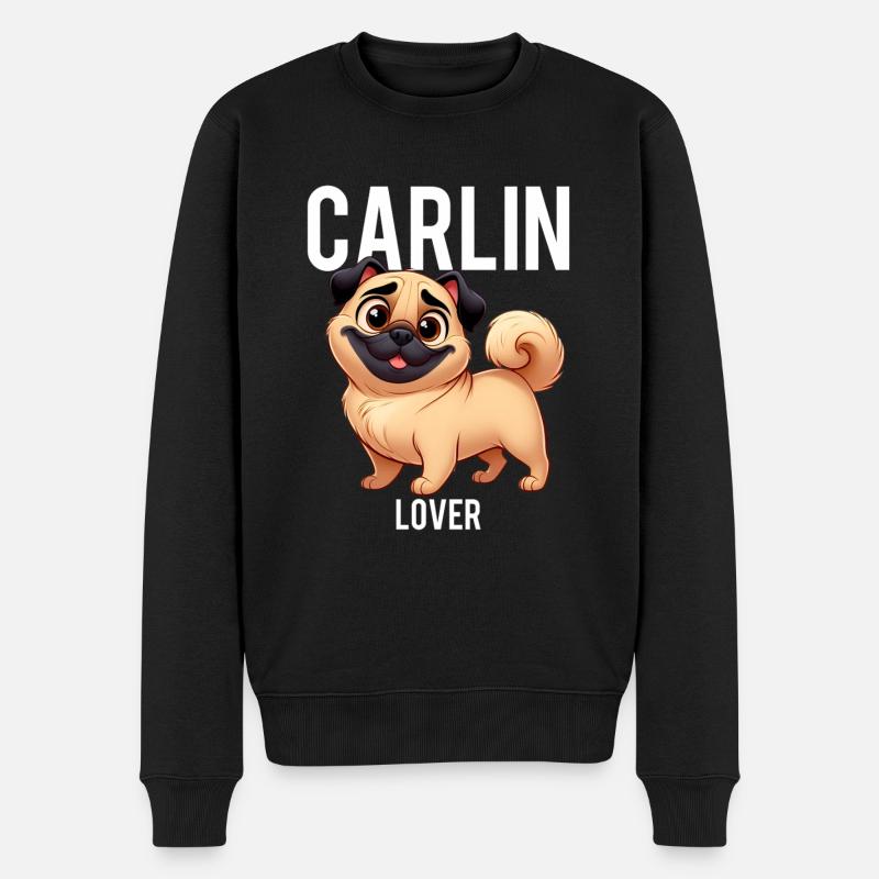 carlin lover - Pull Premium bio Homme - noir