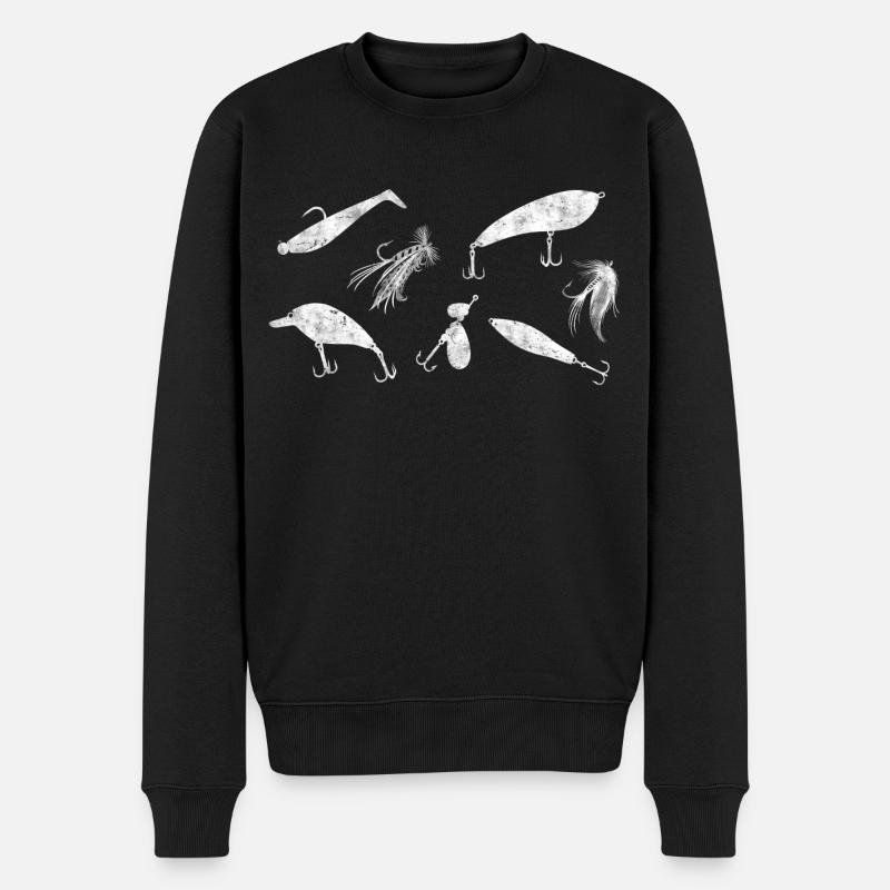 Appât de pêche Pêche prédatrice - Pull Premium bio Homme - noir