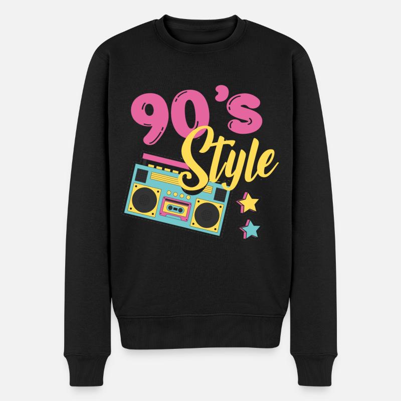 90's style - Pull Premium bio Homme - noir