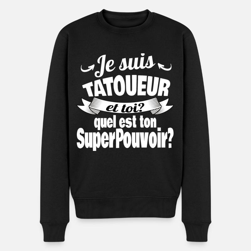 je suis tatoueur - Pull Premium bio Homme - noir