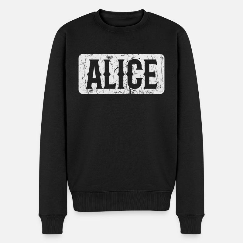 Alice Devise Dire Femme Prénom - Pull Premium bio Homme - noir