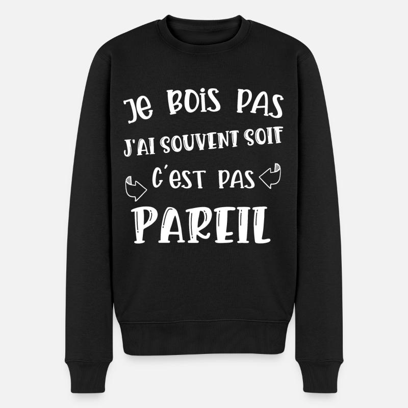 je bois pas - Pull Premium bio Homme - noir
