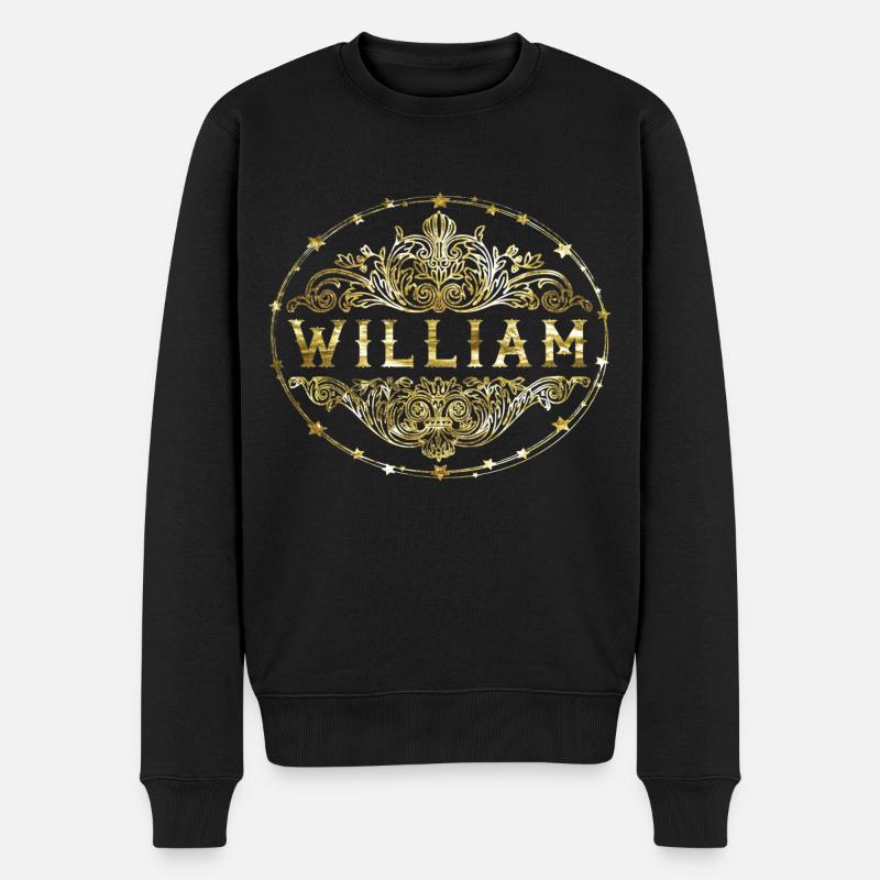 William - Männer Premium Bio Pullover - Schwarz