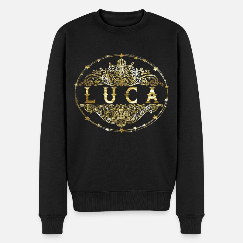 Luca - Männer Premium Bio Pullover - Schwarz