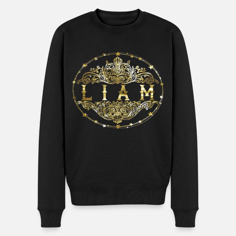 Liam - Männer Premium Bio Pullover - Schwarz