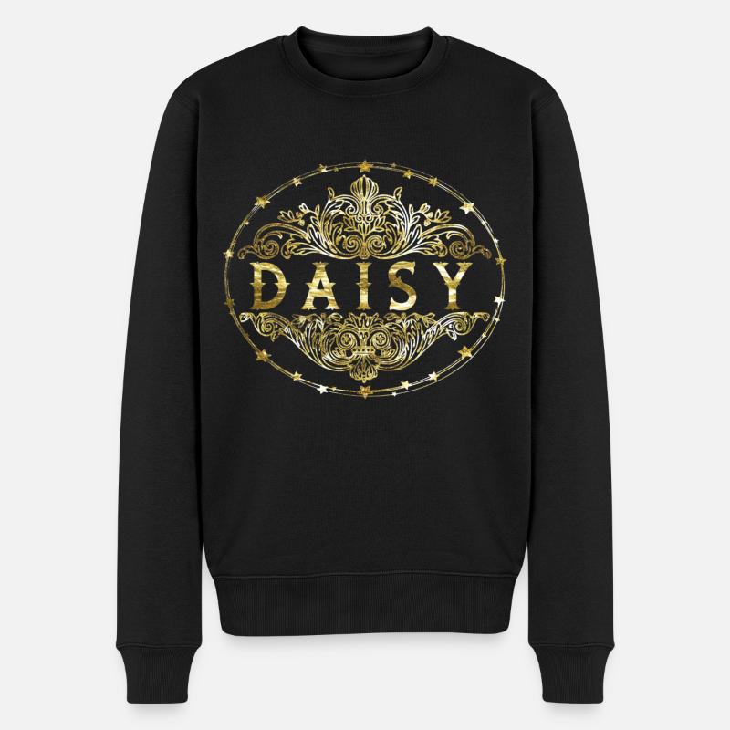 Daisy - Männer Premium Bio Pullover - Schwarz