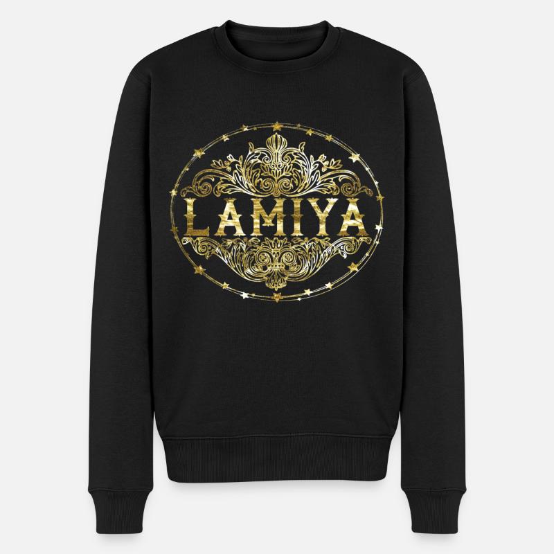 Lamiya - Männer Premium Bio Pullover - Schwarz