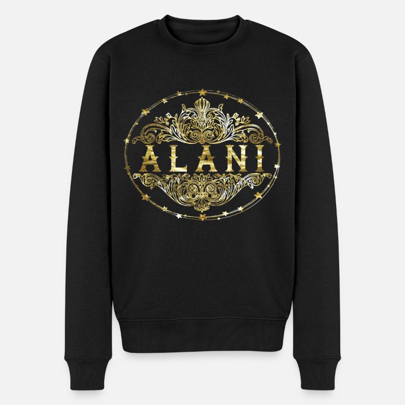 Alani - Männer Premium Bio Pullover - Schwarz