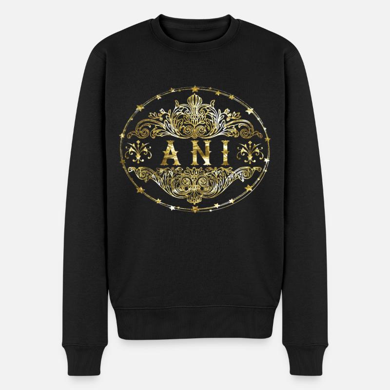 Ani - Männer Premium Bio Pullover - Schwarz